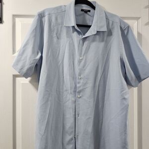 Alfani Men's Light Blue Casual Button Down Shirt